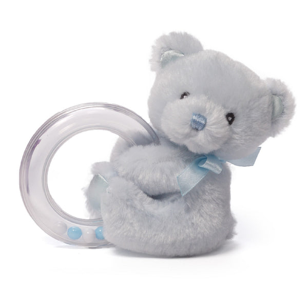 Baby Gund - My First Teddy Ring Rattle - Blue