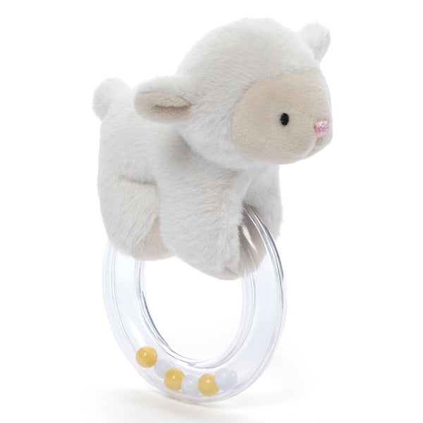 Baby Gund - Lopsy Lamb Ring Rattle - 6"