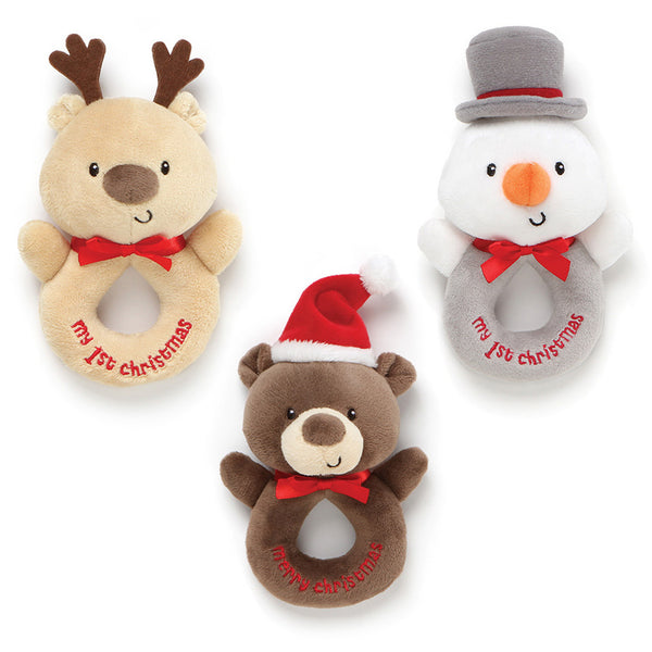 Gund - Christmas Rattles - 3 styles